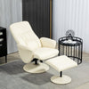 360°Swivel Recliner Chair with Footstool Recliner Armchair Reclining Chair Beige