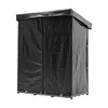 Outdoor Wooden Log Store Metal Garden Shed Firewood Stacking Storage w/ PE Cover