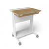C-Shaped Computer Cart Rolling Portable Desk Laptop Desk with Tilting Tabletop
