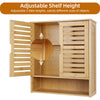 UK Large Bamboo Bathroom Cabinet Wall Mounted Kitchen Cabinet Cupboard Organizer