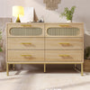6 Drawer Chest of Drawers Dresser Sideboard Storage Cabinet Unit for Bedroom