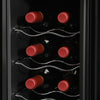 33L Freestanding Wine Fridge with Temperature Control, LED Light, 12 Bottles UK