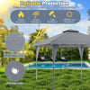 Outdoor Easy Setup Gazebo 395 x 395 cm Pop up Canopy Tent-Grey