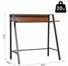Small Writing Desk Vintage Industrial Table Metal Computer Furniture Office PC