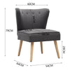 Scallop Back Armchair Cocktail Sofa Accent Seat Living Bedroom Cafe Lounge Sofa