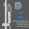 Bathroom Thermostatic Exposed Shower Mixer Twin head Large Square Bar Set Chrome