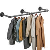 Heavy Duty Clothes Rail Pipe Garment Rack Wall Mounted Hanging Bar for Cloakroom