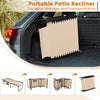 Portable Patio Sun Lounger with Detachable Pillow & Pocket-Beige