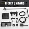 Exposed Shower Taps Mixer Valve Black Bathroom Square Twin Head Bar Shower Set