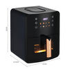 5L Visible Frying Basket Air Fryer Digital Touch LCD Display Panel 8 Preset Menu