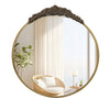 French Style Round Wall Mirror Wall Mounted Bathroom Mirror Hotel Dressing Table