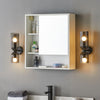 White Mirrored Wall Mounted Bathroom Cabinet Storage Cupboard Adjustable Shelf