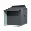 10x6FT Outdoor Garden Metal Storage Shed House w/Open Sheds for Tools Bike