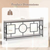 Heavy-duty Metal Frame Extra Long Sofa Table Behind Couch Console Table