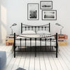 Strong Metal Bed Frame 4ft 4ft6 Double Size Solid Bedstead Base +MATTRESS