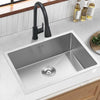 Undermount / Inset Kitchen Sink Stainless Steel Single Bowl with Drainer Waste