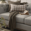 Dusk Chesterfield Natural Stripe Matte Velvet 3 Seater Sofa RRP £1600