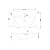 600mm Green Floor Standing 2 Door Vanity & Curved Basin Chrome