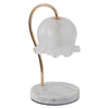 White Elegant Table Lamp Frosted Glass Lampshade Bedside Desk Fairy Night Light