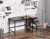 140cm Homidec Computer Desk Office Work Writing Desk Black + Vintage Brown