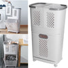 Classified Laundry Basket Washing Clothes Clothing Storage Bin Removable Hamper