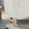 Modern Upholstered Accent Sofa Chair w/ Ottoman Sherpa Armchair Lounge Chair UK