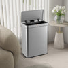 53L Automatic Trash Can Motion Sensor Garbage Can Stainless Steel Sliver