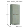 Outdoor Storage Cabinet with Shelves Planet Jade Grey Keter