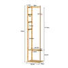 Solid Wooden Coat Rack Storage Shelf Hall Tree Hat Hanger Entryway Bedroom Stand