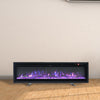 Electric Wall Mounted LED Fireplace 9 Color Wall Inset Into Fire 40 50 60" Timer