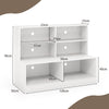 Modern 6-Cube Storage Organizer with 2 Anti-tipping Kits-White