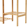 Heavy Duty Wooden Clothes Rail Rack Garment Hanging Stand Corner Open Wardrobe