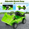 12V Ride On Dump Truck 4-wheeler Ride On Toy Car with Remote Control-Green