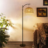 Floor Lamp with Bamboo Shade, Floor Lamp for Home Office, Bedroom, Living Room