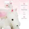 Children Plush Rocking Horse w/ Moving Sounds Riding Toy Kids Ride Seat Rocker