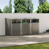 Triple Wheelie Bin Storage Metal Store Cover Garden Rubbish Dustbin 3 Shed Sreen