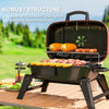 Folding Charcoal Barbecue Grill, BBQ for Camping, Red