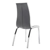 Set of 2 Modern Grey&White Dining Chairs Dining Room PU Leather Home Furniture