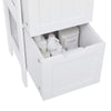 Tall Bathroom Cabinet | Slim Storage Unit with 2 Drawers & 3 Open Shelves
