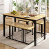 Breakfast Table Furniture Set Space-Saving Dinette W/ Rustproof Metal Frame