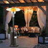 Standing Gas Patio Heater w/ Wheels Outdoor Garden Piezo Ignition Burner 4 Color
