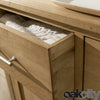 Nebraska Oak Sideboard / Small Solid Wood 2 Door Storage Cabinet & Cupboard