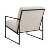 Dusk Rae Light Beige Chenille & Black Iron Accent Chair RRP £118
