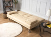 Manhattan Sofa Bed 2 Seater Faux Leather Click Clack - Cream