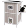 Outdoor Cat House Shelter with Multi-Level Design