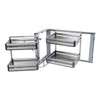 Stainless Steel Pull Out Corner Baskets Kitchen Cupboard Larder Storage Shelves