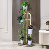 4 Tiers 5 Pot Metal Plant Stand Open Display Outdoor Indoor Tall Flower Pot Rack