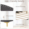 Single Size Upholstered Daybed Sofa Bed Frame Adjustable Foot Pads-Grey
