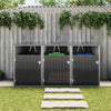 Triple Wheelie Bin Storage Metal Store Cover Garden Rubbish Dustbin 3 Shed House