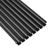 Black Radiator Vertical Double 1800x392 Oval Column Tall Upright Rad With Valves